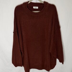 Zenana Women's Rich Brown Crew Neck Sweater